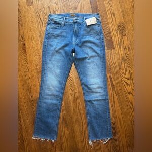 Brand New MOTHER Denim! Never worn. Mid Rise Dazzler Ankle Fray. Size 30